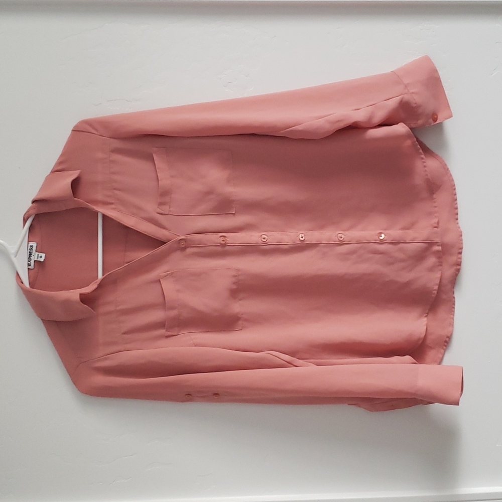 Express Blouse. Coral/Peach colored. Size XS.